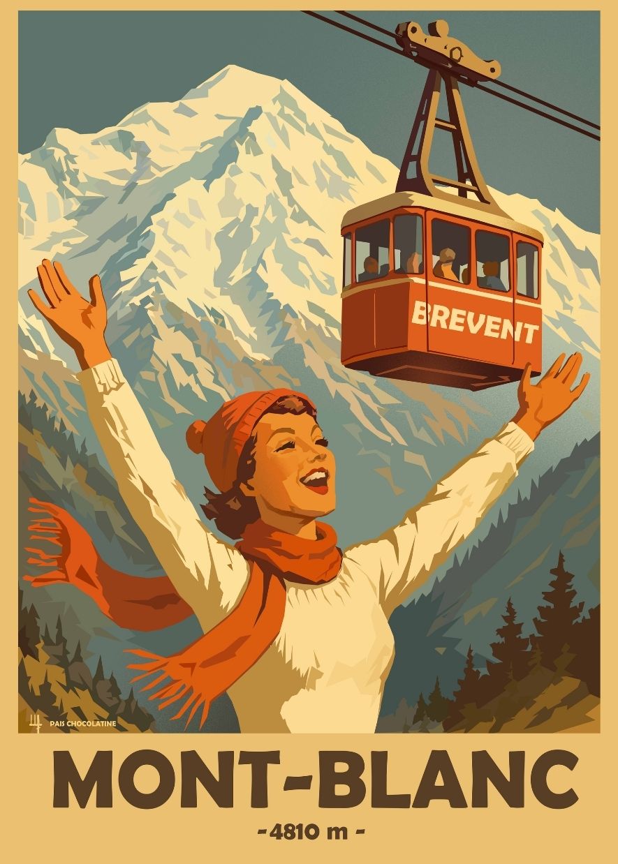 Affiche vintage Mont-Blanc