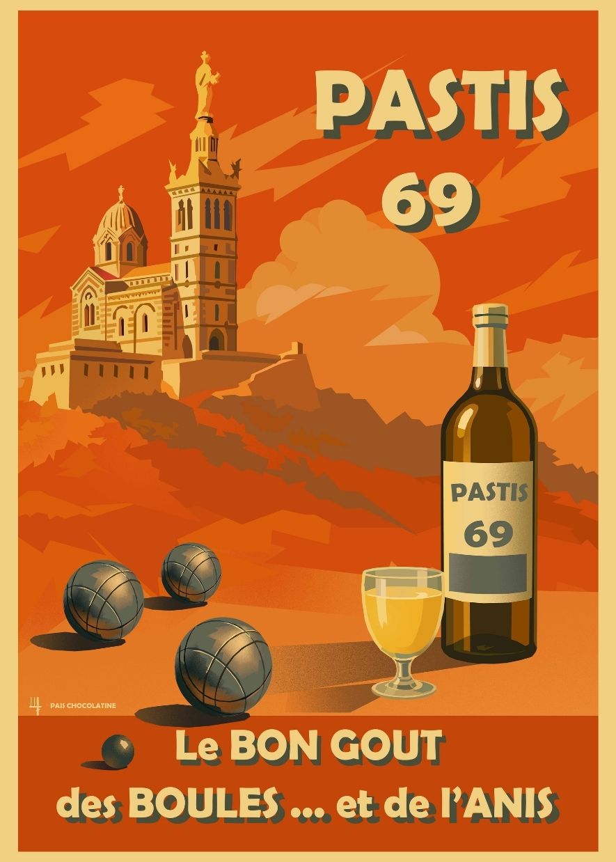 Affiche vintage Pastis - Le bon goût des boules… et de l’anis