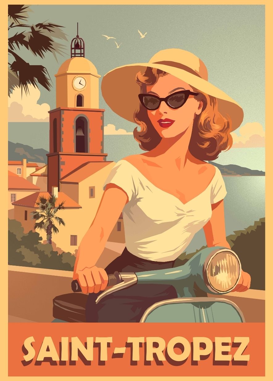 Affiche vintage Saint-Tropez