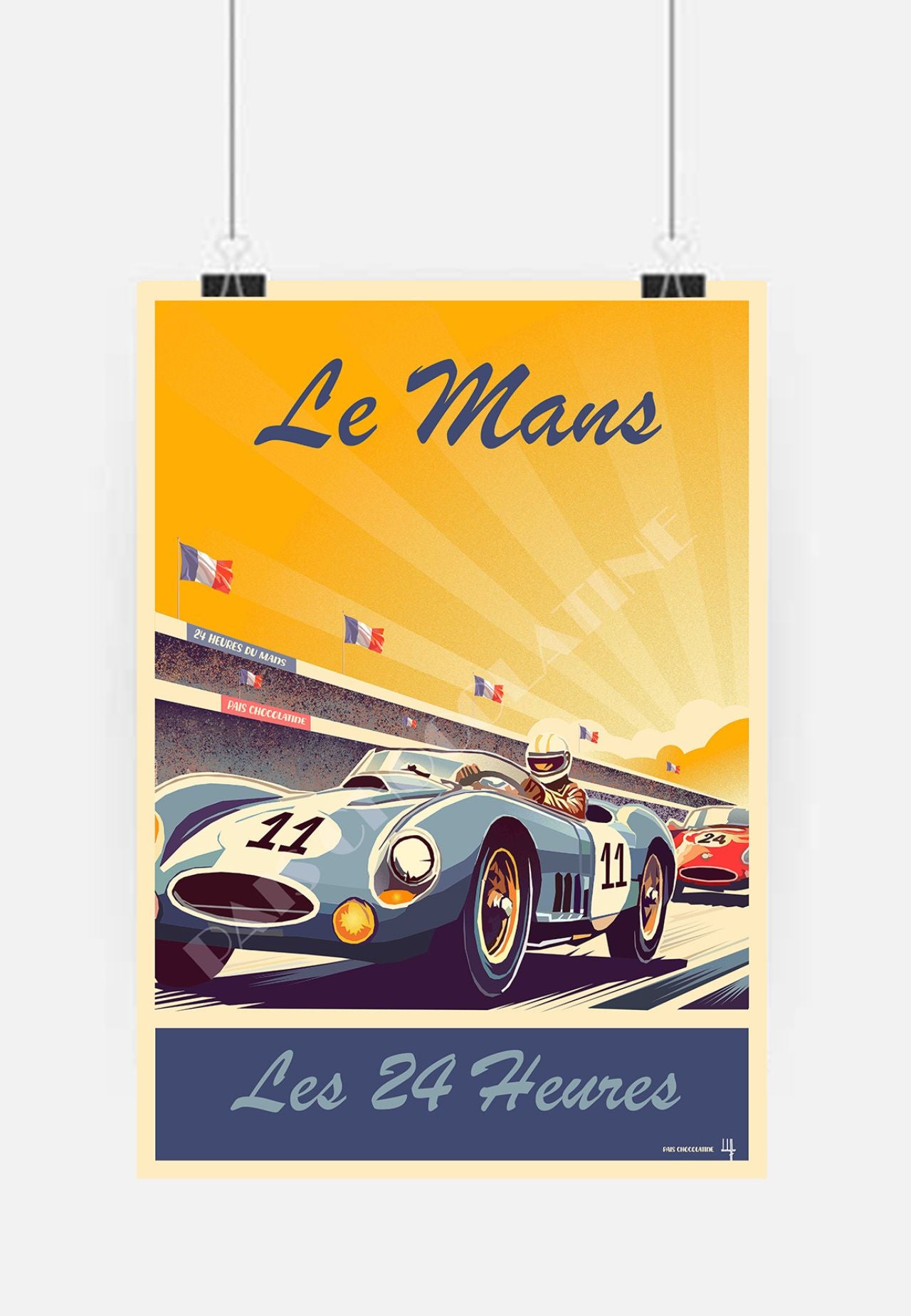 Affiche vintage Championnat 24 Heures du Mans 1962. Art mural vintage course automobile. Poster vintage idée cadeau décoration d'intérieur . - France Affiche vintage Championnat 24 Heures du Mans 1962. Art mural vintage course automobile. Poster vintage idée cadeau décoration d'intérieur . - France