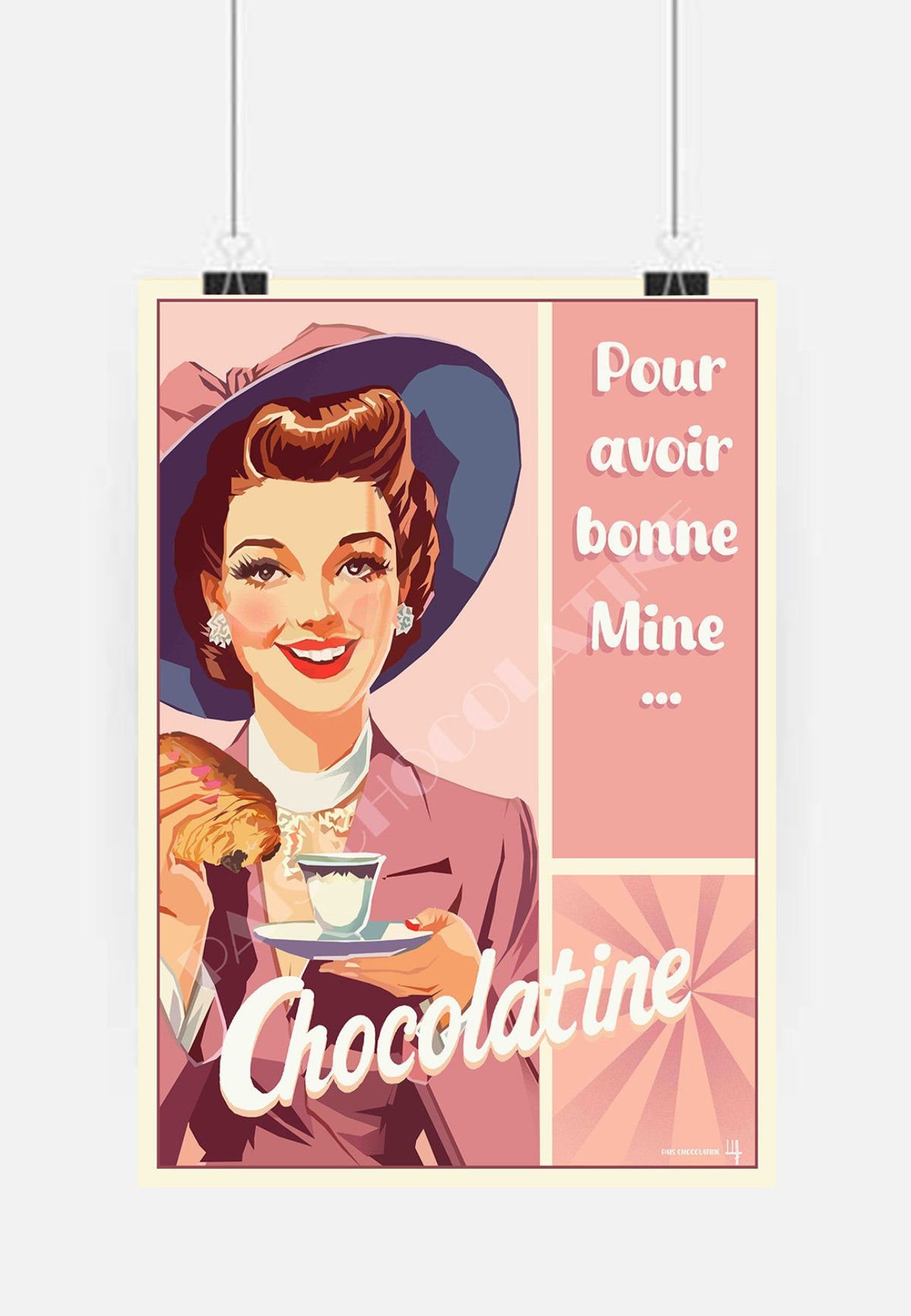 Affiche vintage Chocolatine – humour du Sud-Ouest