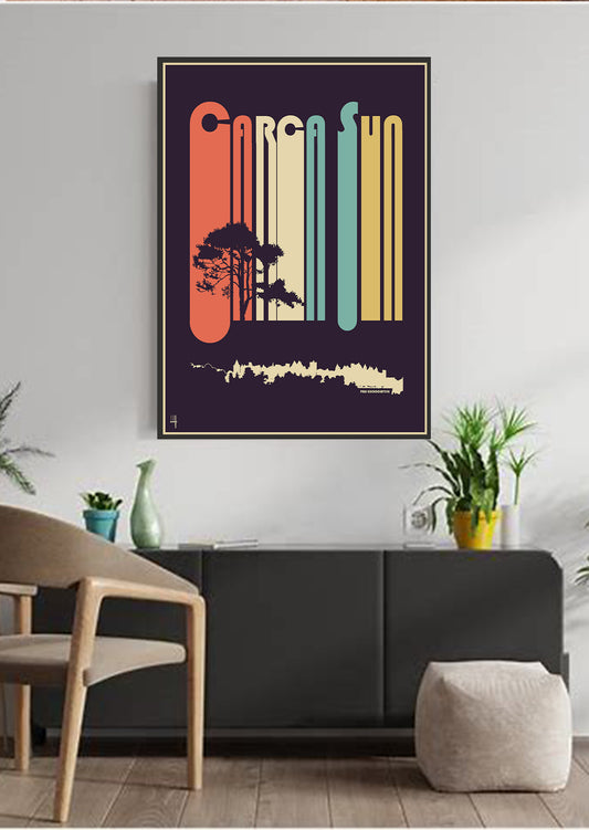 affiche-leucate-carcassonne-poster-tableaux-tableau-colorés-affiche carcassonne-poster carcassonne-decoration-orange-maison-salon