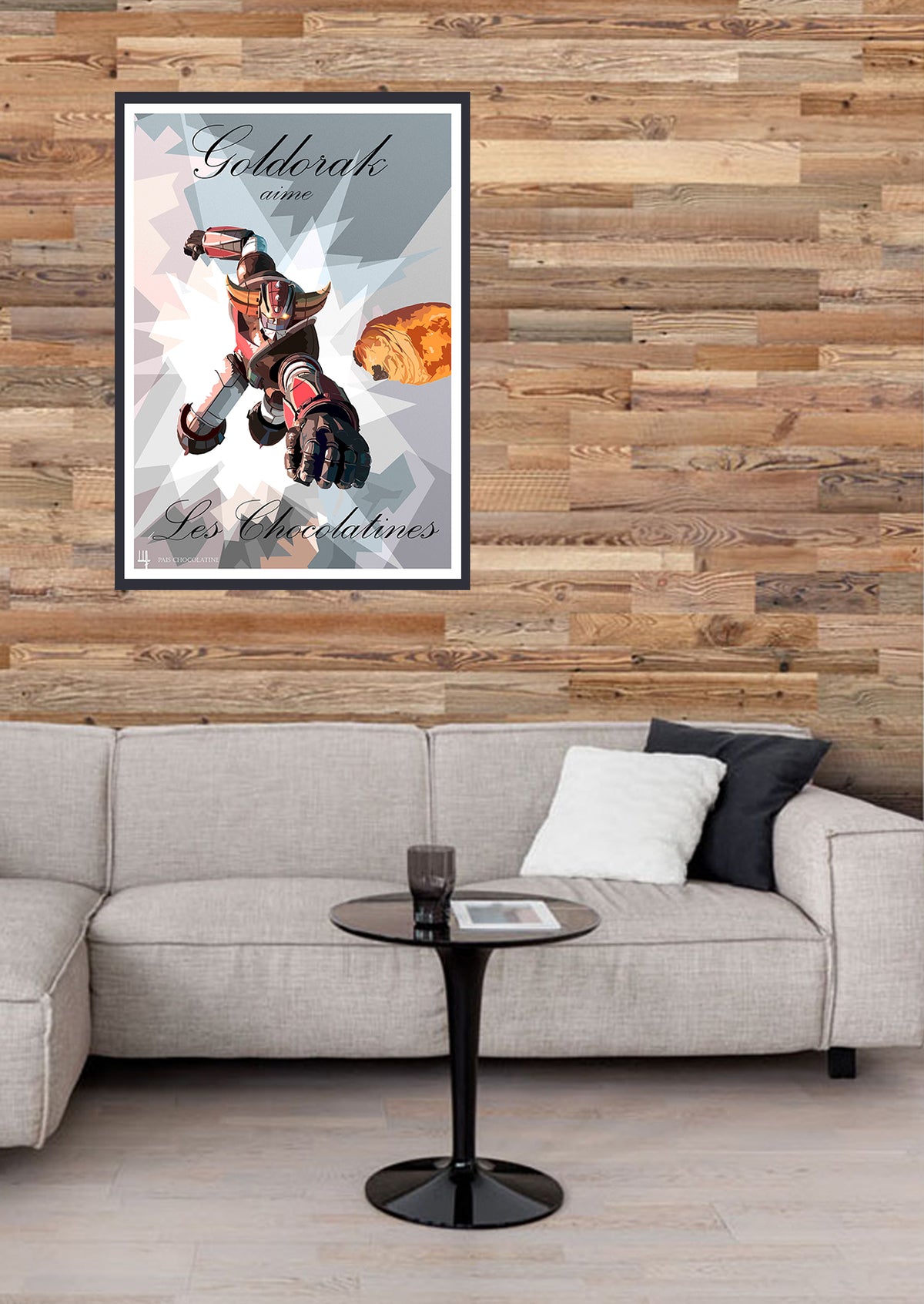 Affiche Goldorak aime les chocolatines – décoration pop rétro