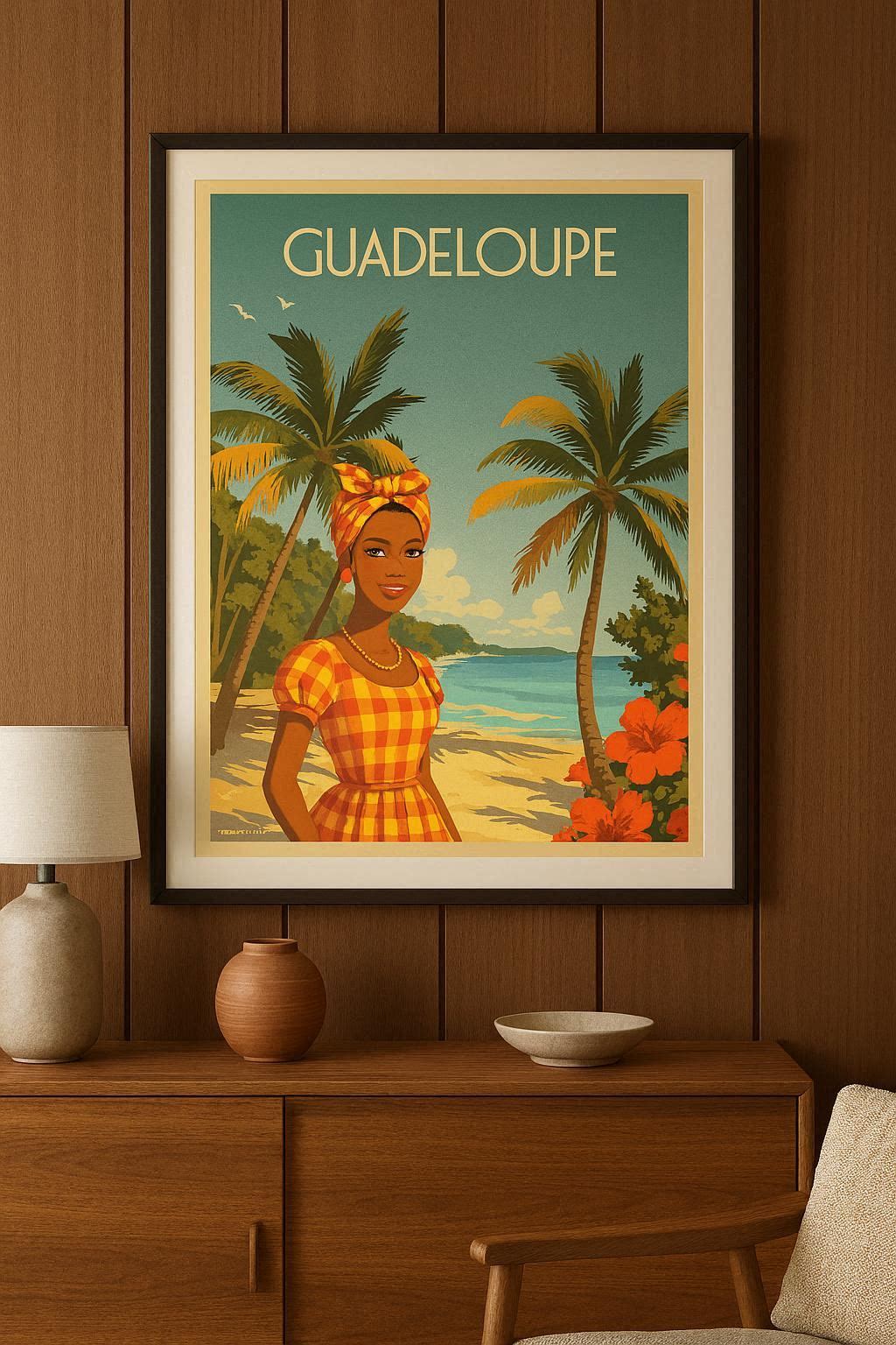 Affiche vintage Guadeloupe