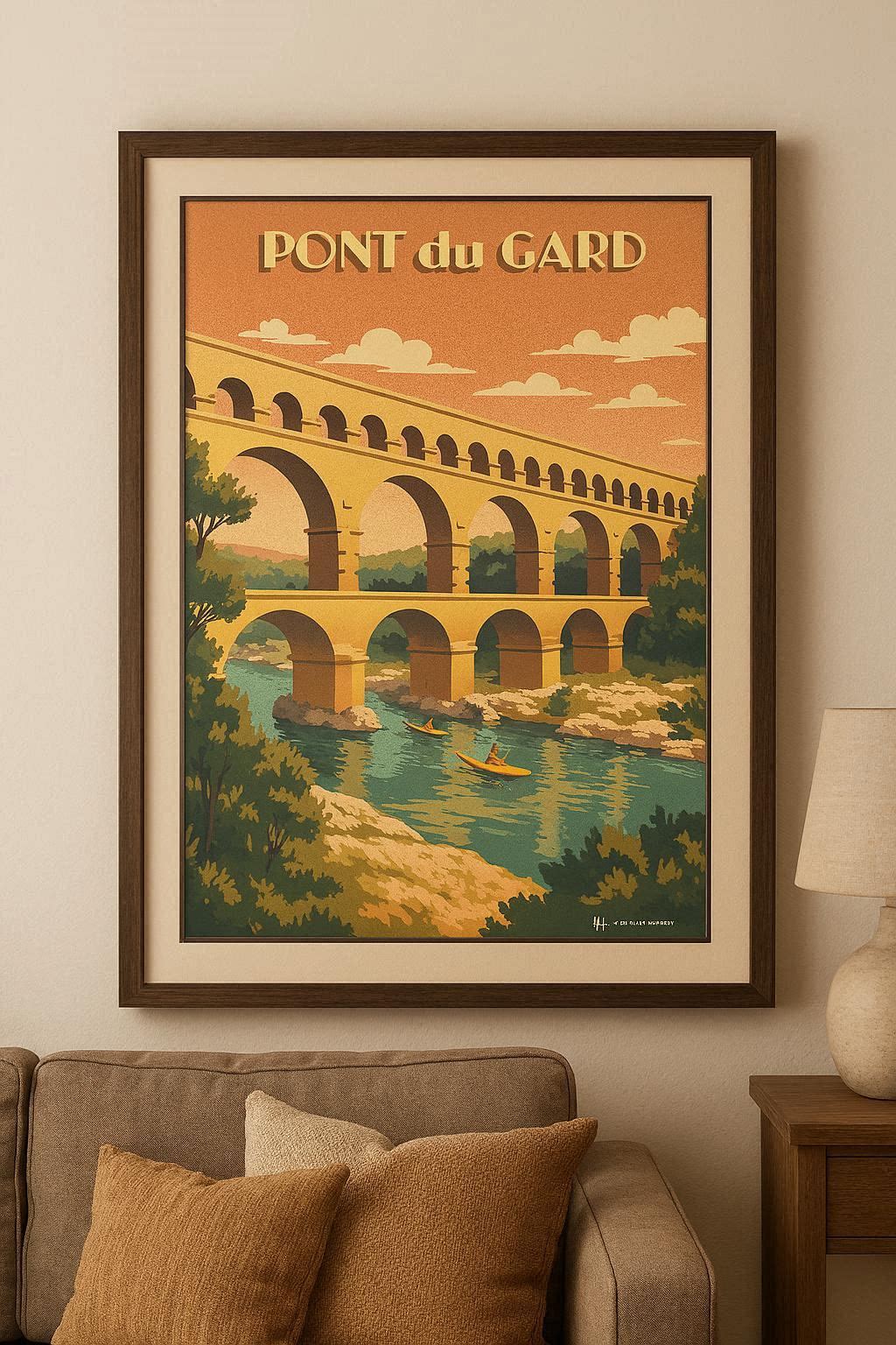 Affiche vintage Pont du Gard