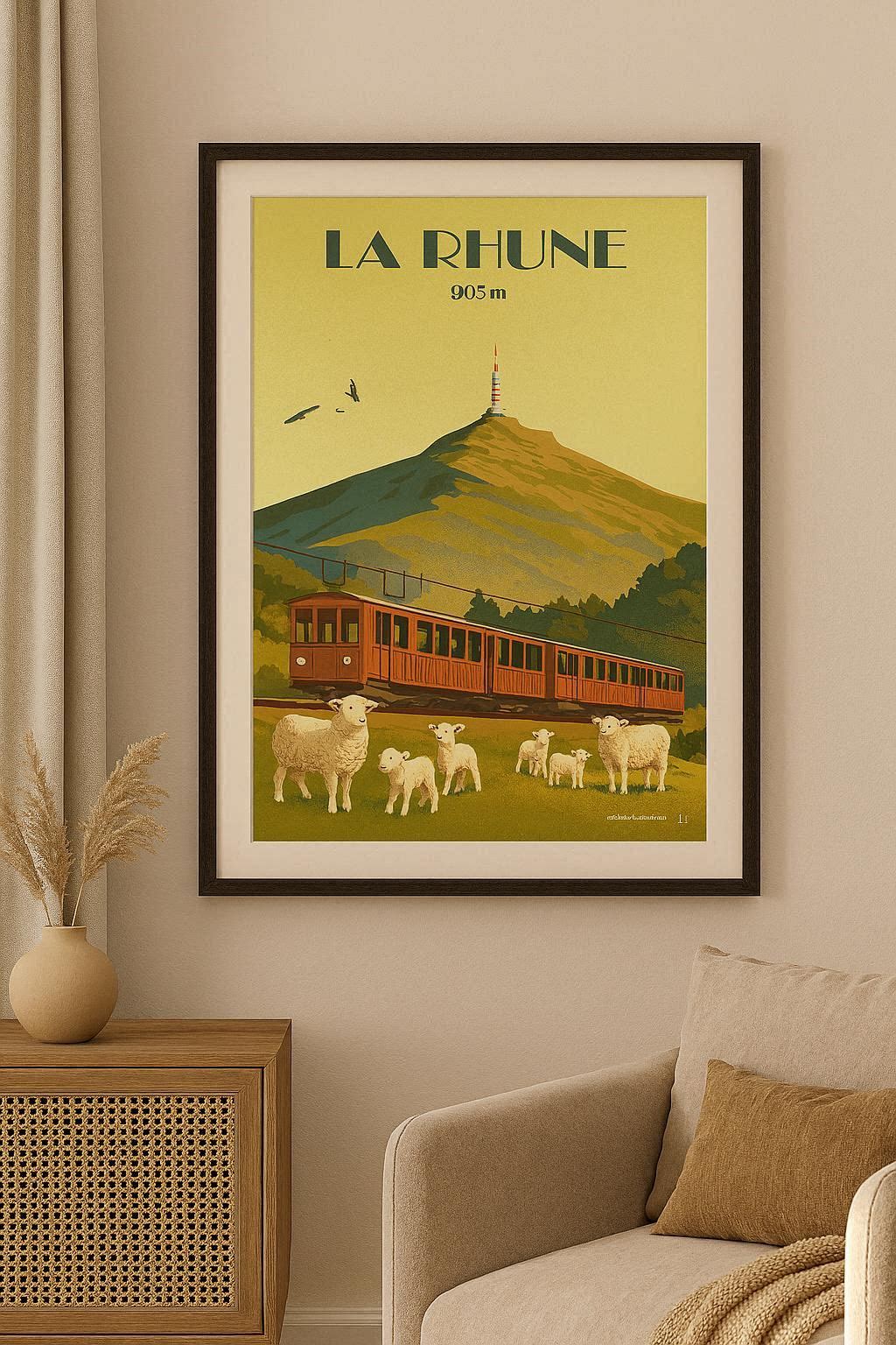 Affiche vintage La Rhune – 905 m