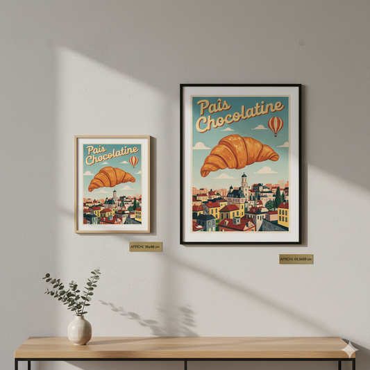 Les tailles officielles de nos affiches Pais Chocolatine