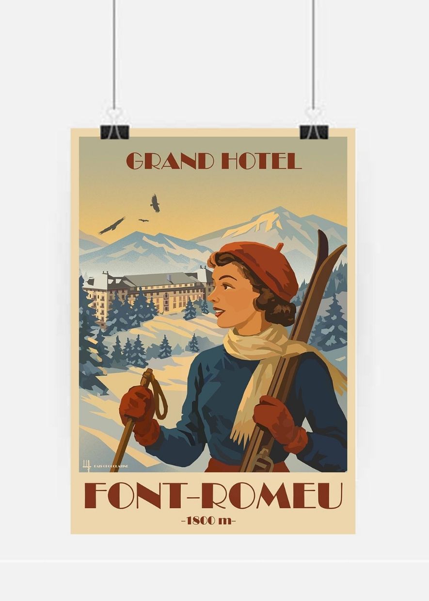 Affiche vintage Font-Romeu