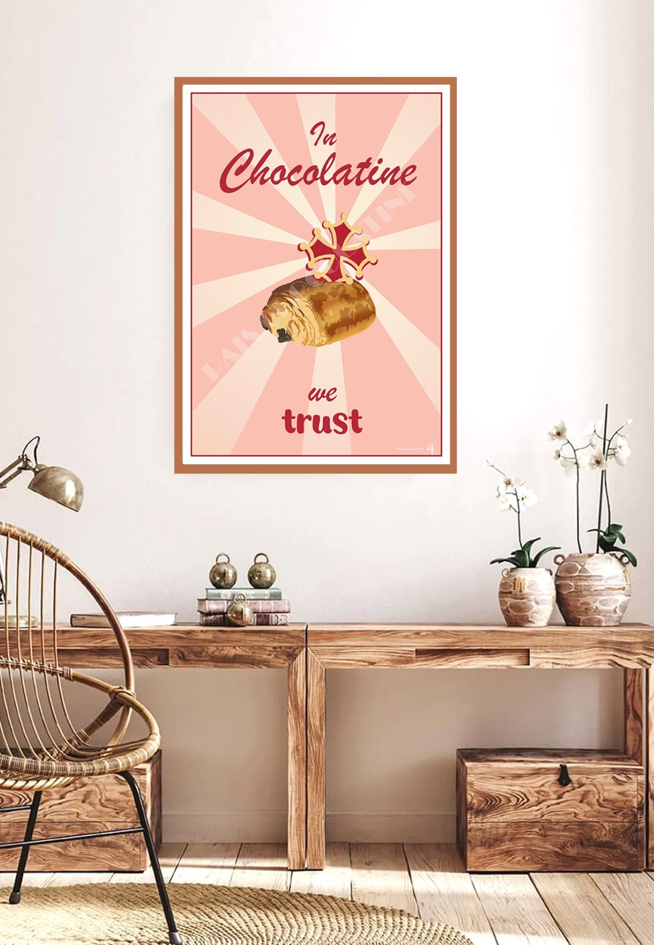 In Chocolatine We Trust – Le manifeste du Sud-Ouest accroché au mur