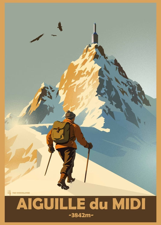 Affiche vintage Aiguille du Midi