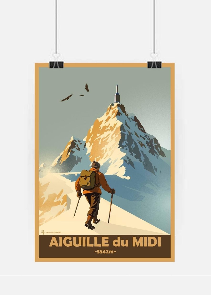 Affiche vintage Aiguille du Midi