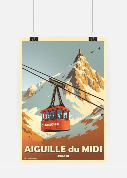 Affiche vintage Aiguille du Midi