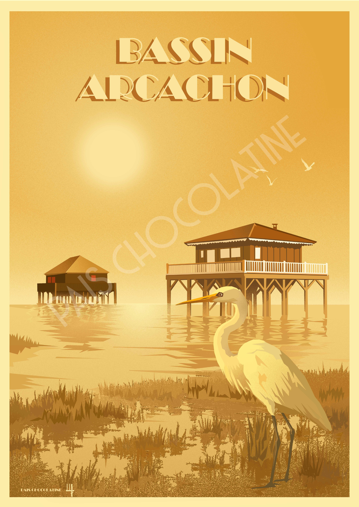 Affiche vintage Bassin d’Arcachon