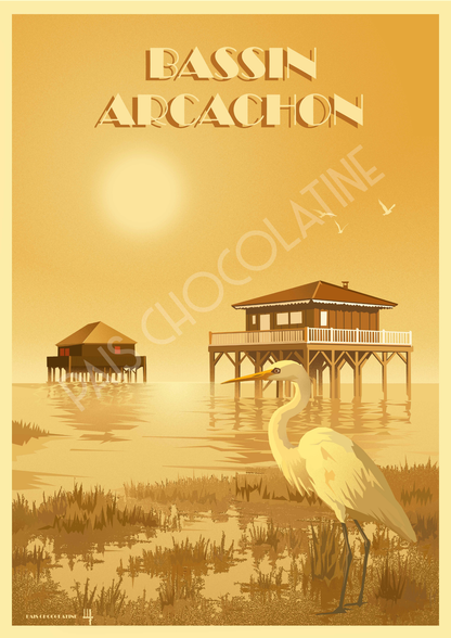 Affiche vintage Bassin d’Arcachon