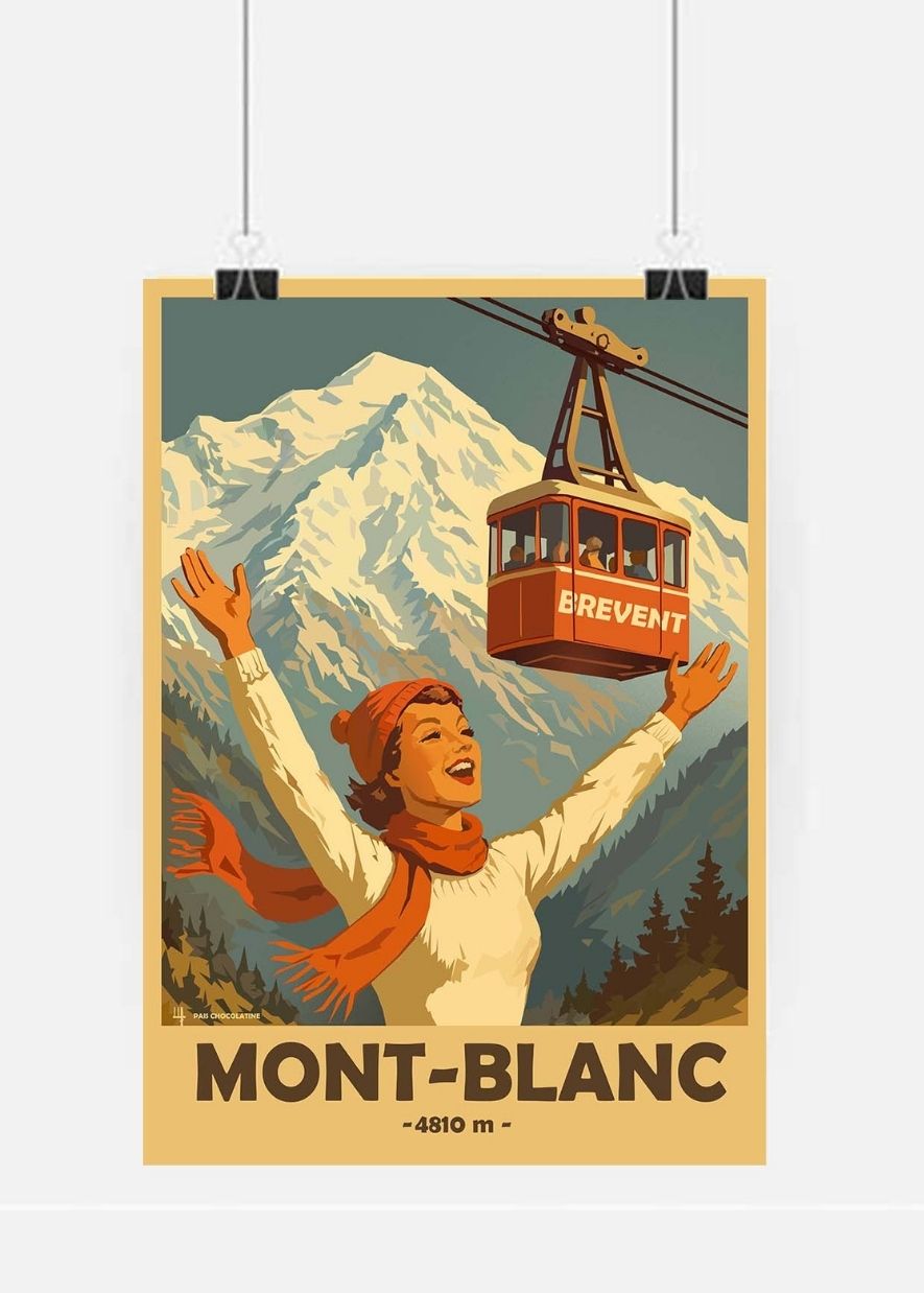 Affiche vintage Mont-Blanc