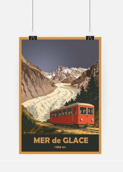 Affiche vintage Mer de Glace