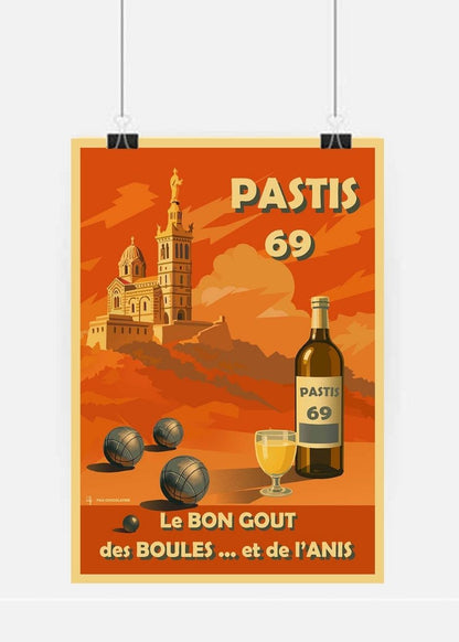 Affiche vintage Pastis - Le bon goût des boules… et de l’anis