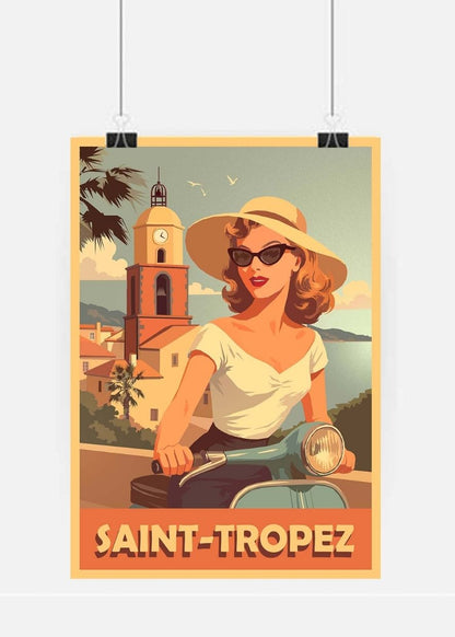 Affiche vintage Saint-Tropez
