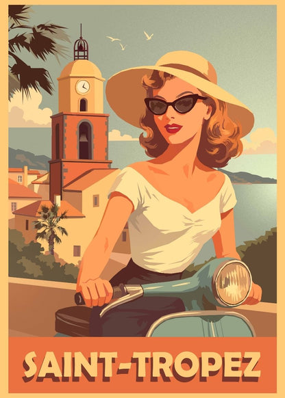 Affiche vintage Saint-Tropez