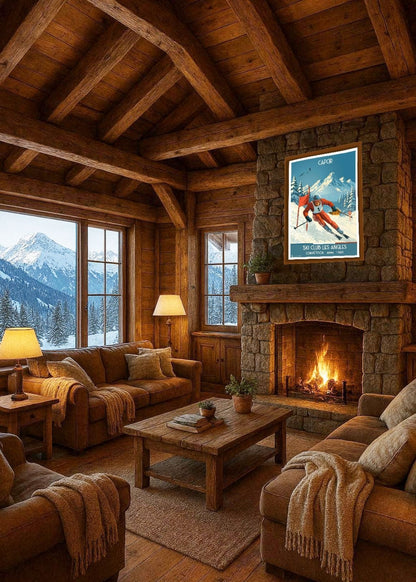 Affiche vintage CAPCIR – Ski Club Les Angles