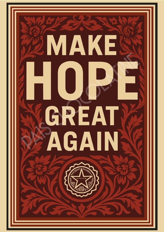 Poster rétro Make Hope Great Again – décoration murale graphique