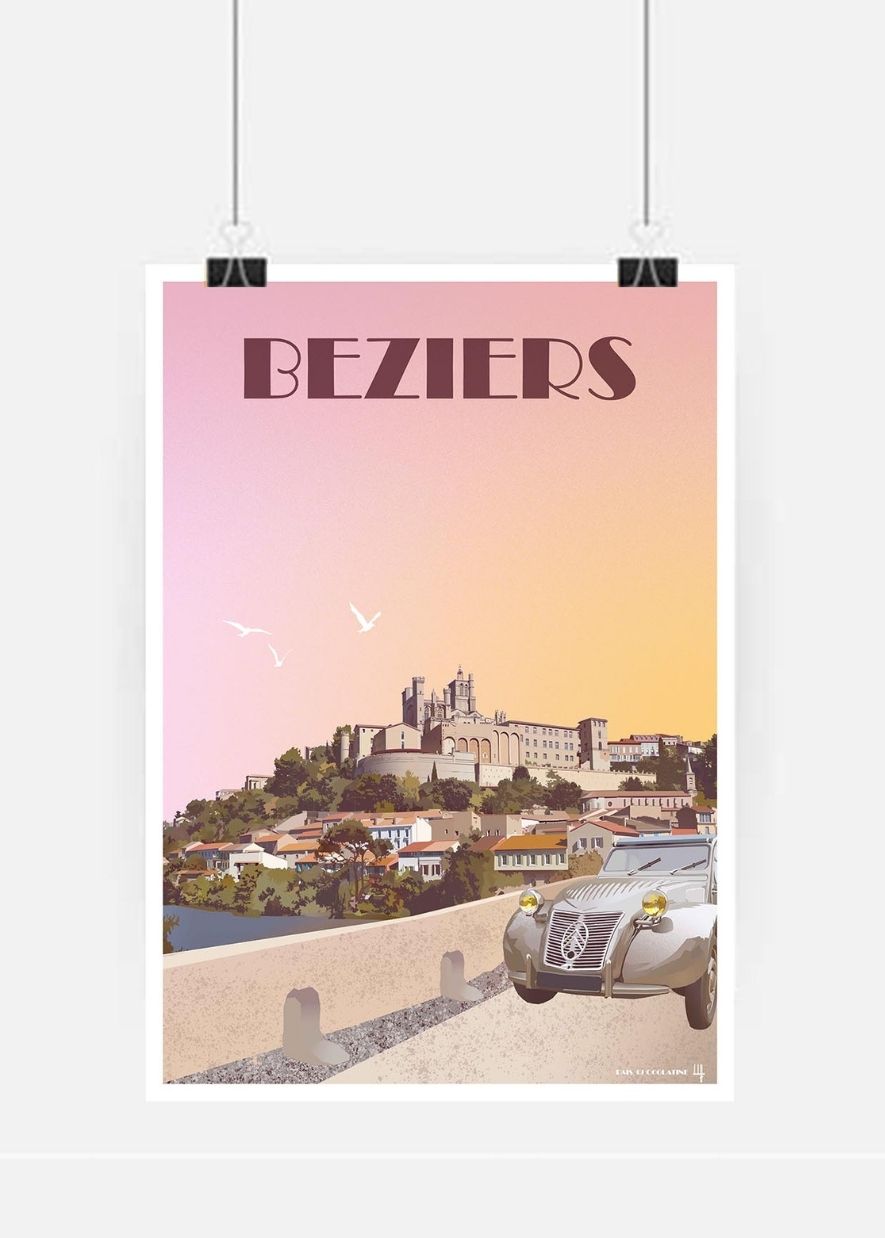 Affiche vintage Béziers