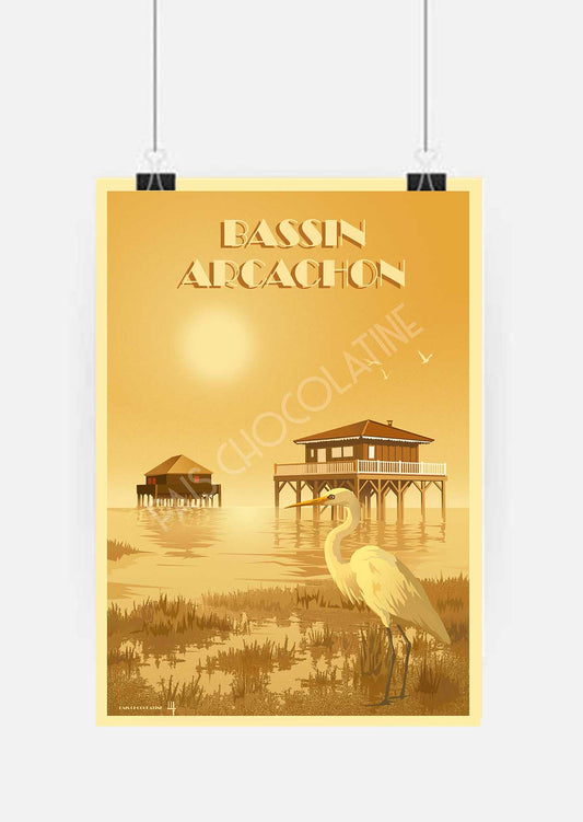 Affiche vintage Bassin d’Arcachon