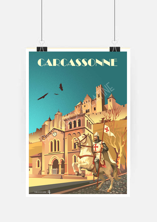 Affiche vintage Carcassonne