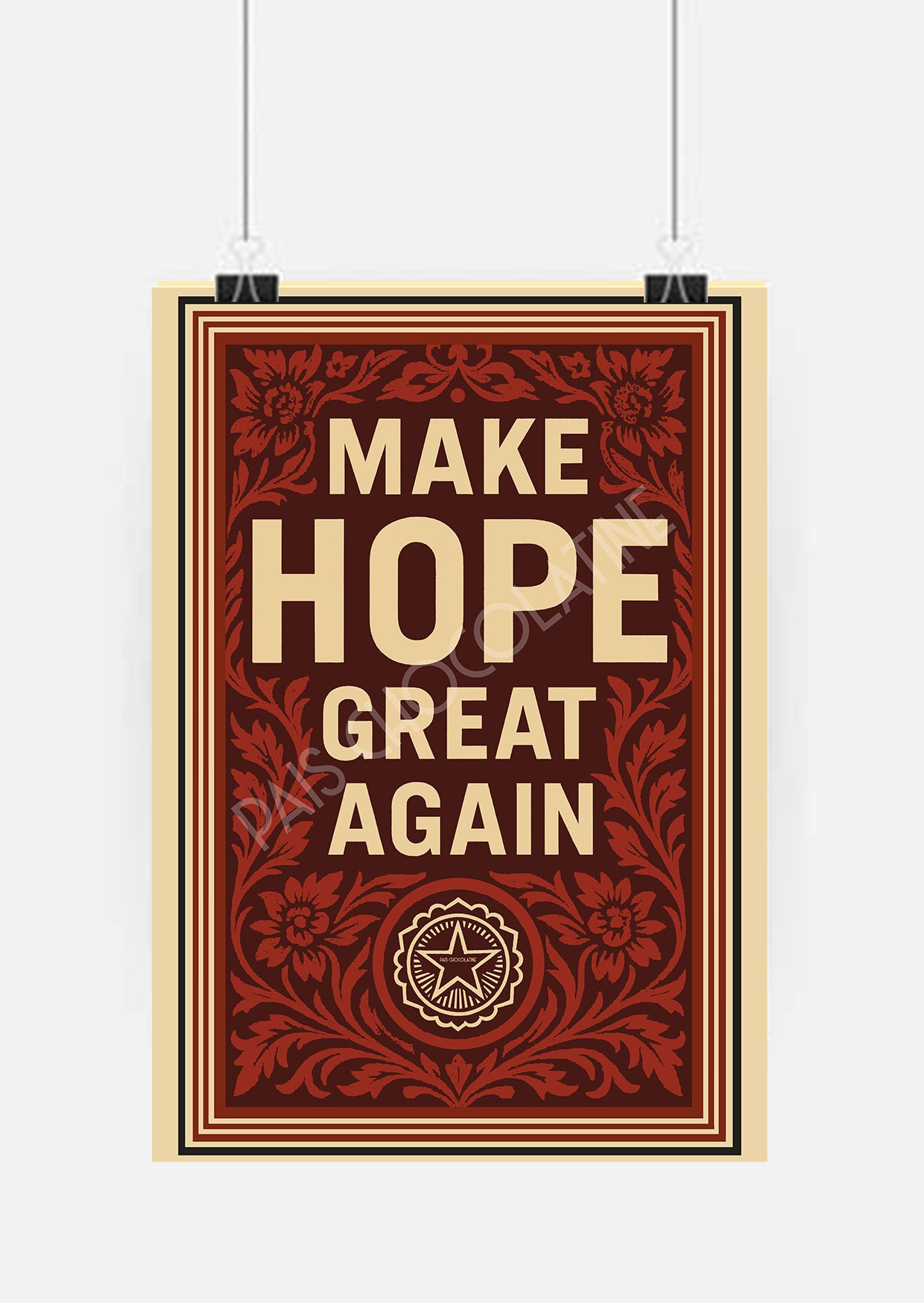 Affiche typographique Make Hope Great Again