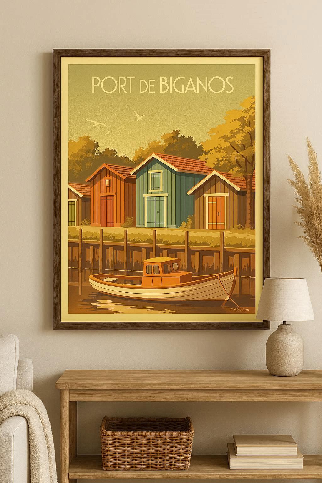 Affiche Port de Biganos – Bassin d’Arcachon