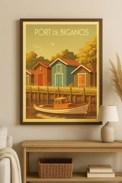 Affiche Port de Biganos – Bassin d’Arcachon
