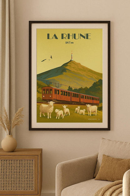 Affiche vintage La Rhune – 905 m