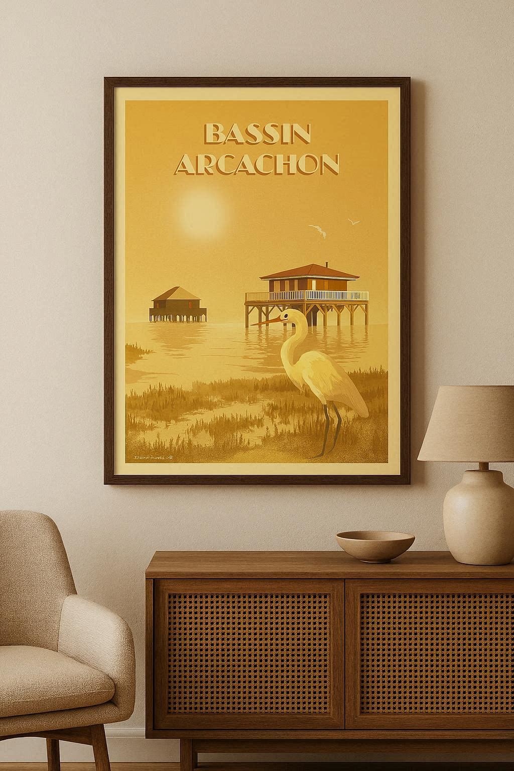 Affiche vintage Bassin d’Arcachon