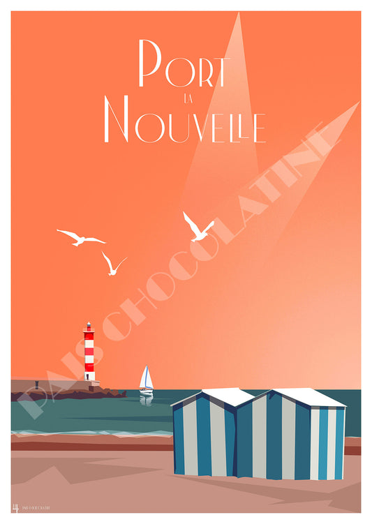 Affiche de ville colorée – illustration graphique de voyage et décoration murale Pais Chocolatine