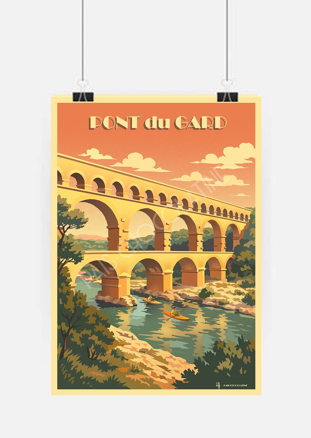 Affiche vintage Pont du Gard
