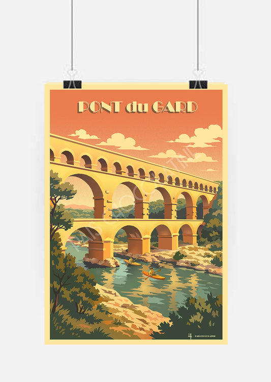 Affiche vintage Pont du Gard