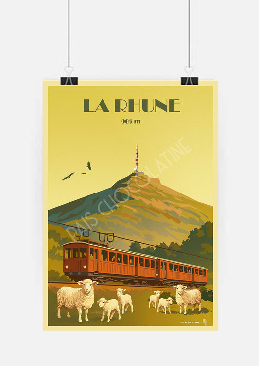 Affiche vintage La Rhune – 905 m
