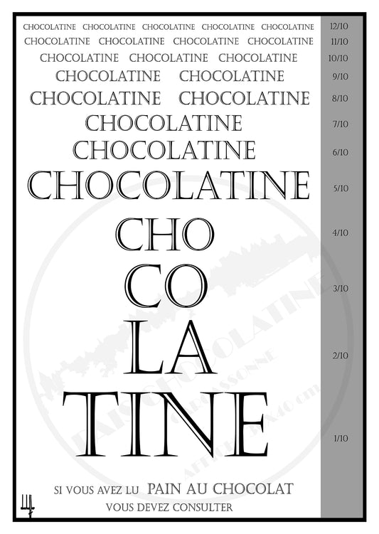 “Chocolatine Eye Test” Poster – The Eye of the True Gourmet 🧐🍫