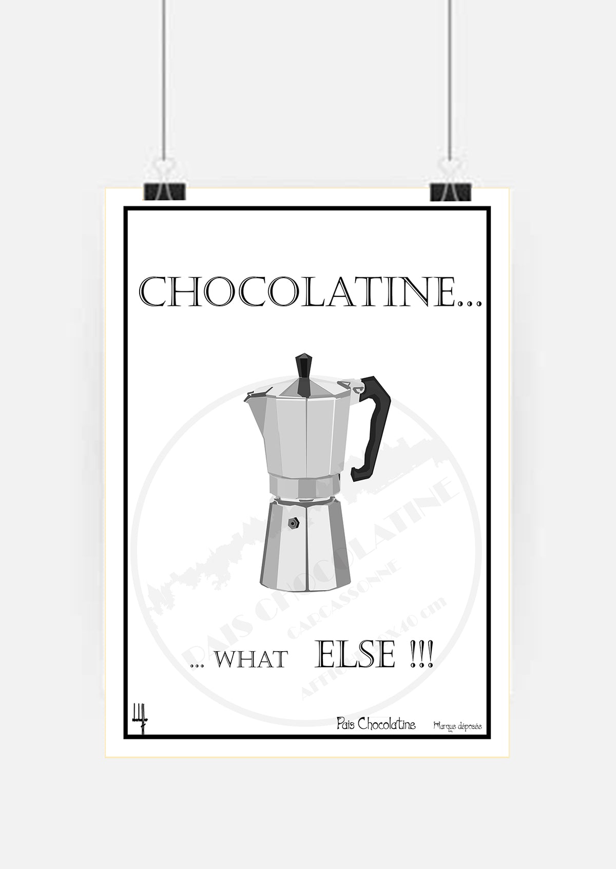 Affiche rétro Chocolatine What Else – humour du Sud-Ouest – Pais Chocolatine