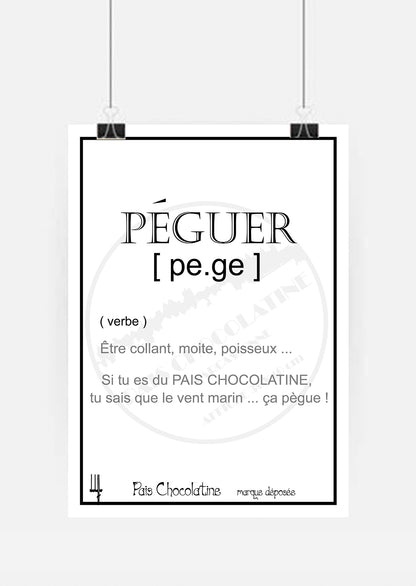 Affiche rétro Péguer – expression du Sud – Pais Chocolatine