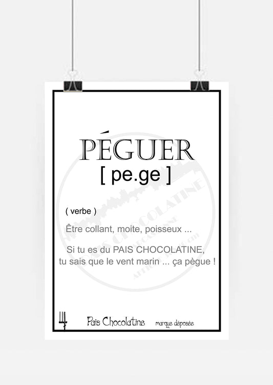 Affiche rétro Péguer – expression du Sud – Pais Chocolatine