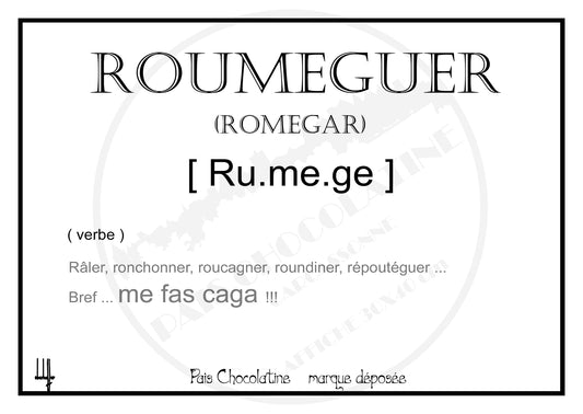 Affiche rétro Rouméguer – expression du Sud – Pais Chocolatine