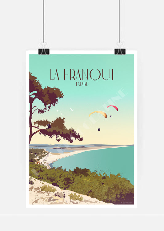 Affiche vintage La Franqui – littoral méditerranéen – Pais Chocolatine