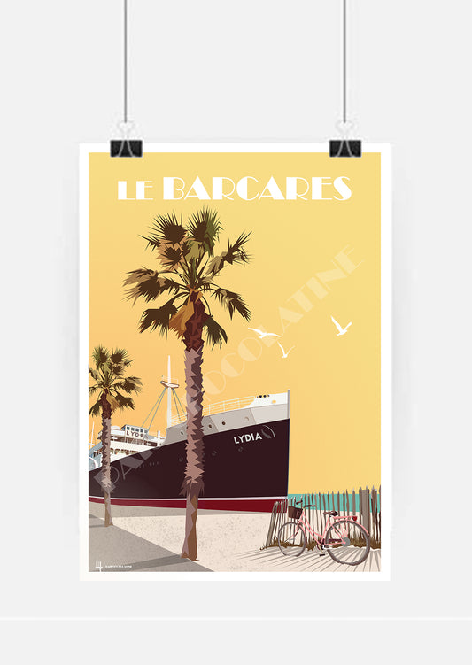 Affiche vintage Le Barcarès – Méditerranée – Pais Chocolatine