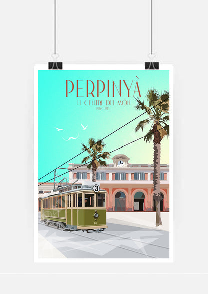 Affiche vintage Perpignan – Pays Catalan – Pais Chocolatine