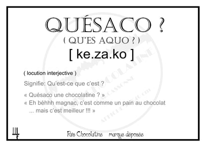 Affiche QUÉSACO – Le mot occitan qui fait sourire